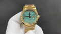 Day-Date 36 Yellow Gold mit Turquoise Dial and Diamond-Set Roman Numerals