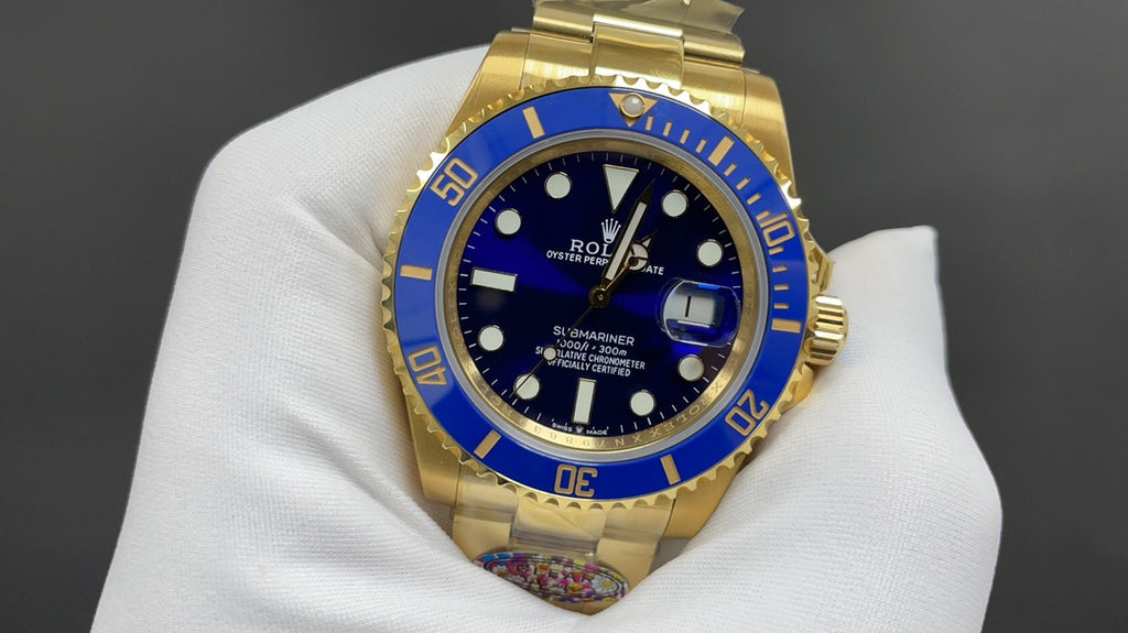 Submariner Date 126618LB geelgoud met blauwe wijzerplaat