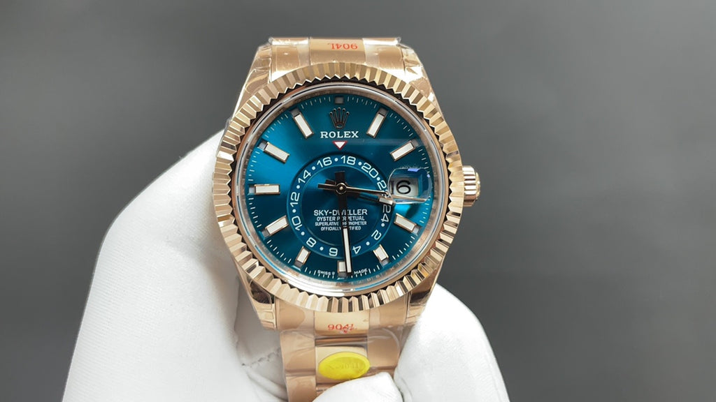 Sky-Dweller 336935 Everose goud met blauwe wijzerplaat