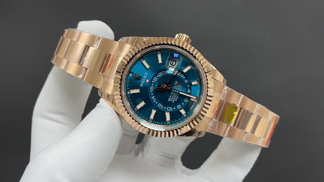 Sky-Dweller 336935 Everose goud met blauwe wijzerplaat