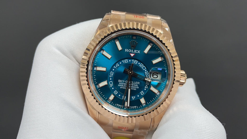 Sky-Dweller 336935 Everose goud met blauwe wijzerplaat