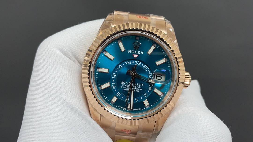 Sky-Dweller 336935 Everose goud met blauwe wijzerplaat