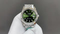 Datejust met groene wijzerplaat en Jubilee-band