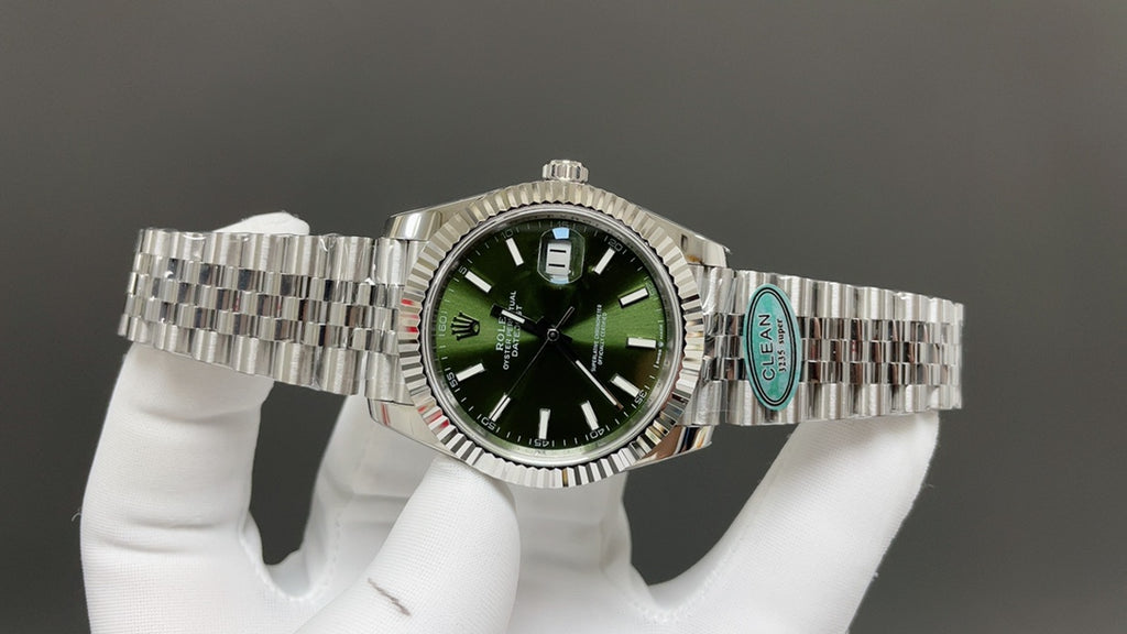 Datejust met groene wijzerplaat en Jubilee-band