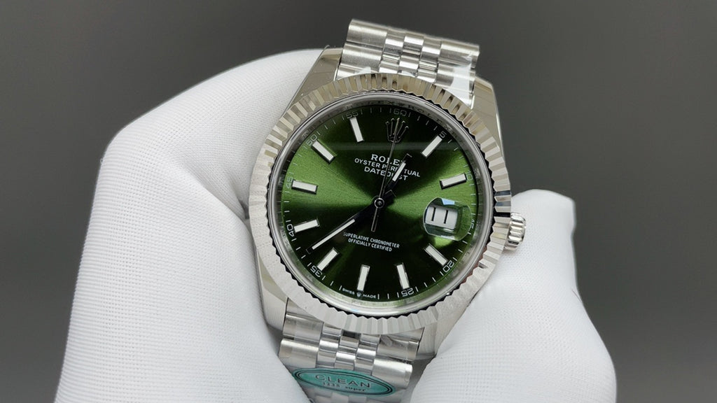 Datejust met groene wijzerplaat en Jubilee-band