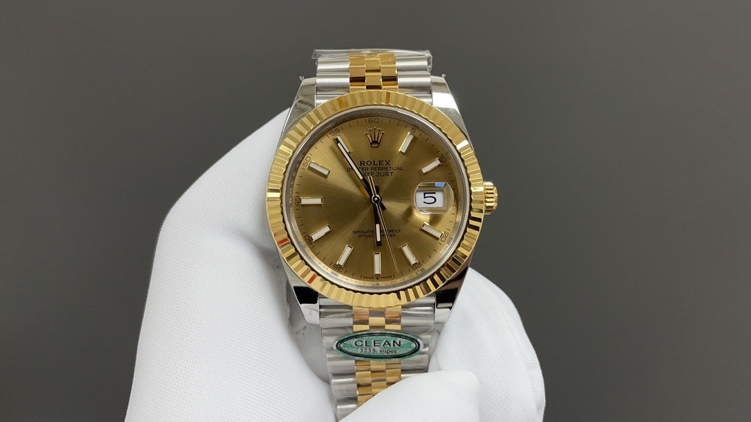 Datejust 41 - 126333 met champagne wijzerplaat en geelgouden Jubilee-band