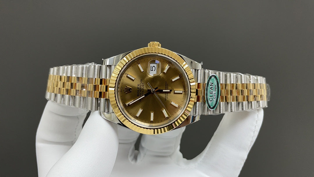 Datejust 41 - 126333 met champagne wijzerplaat en geelgouden Jubilee-band