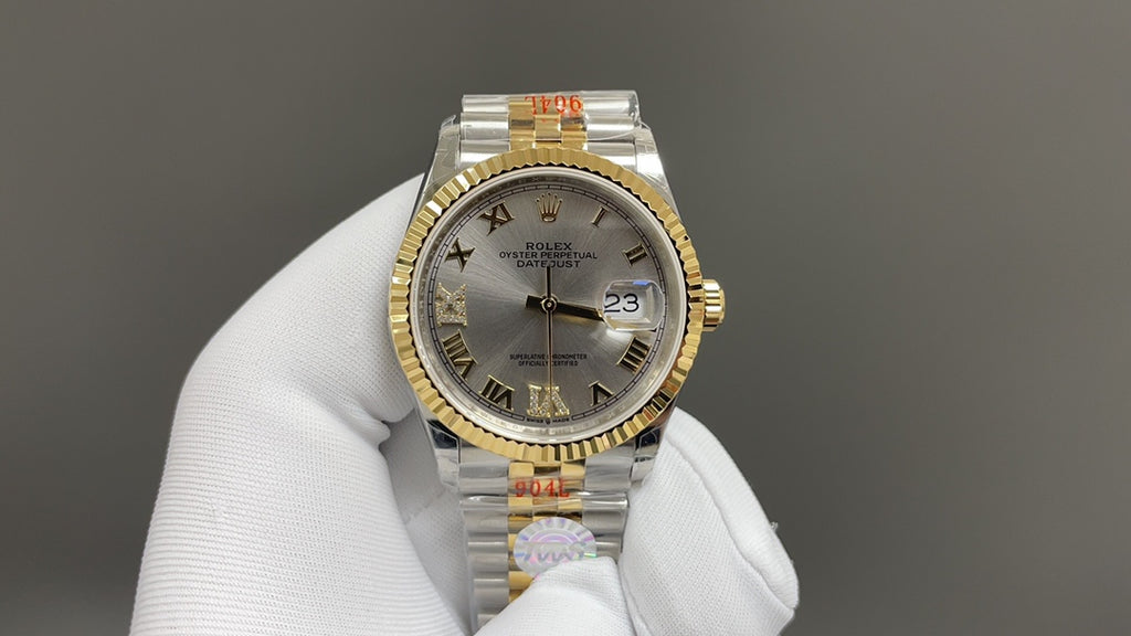 Datejust 36 - staal en geelgoud met zilveren wijzerplaat