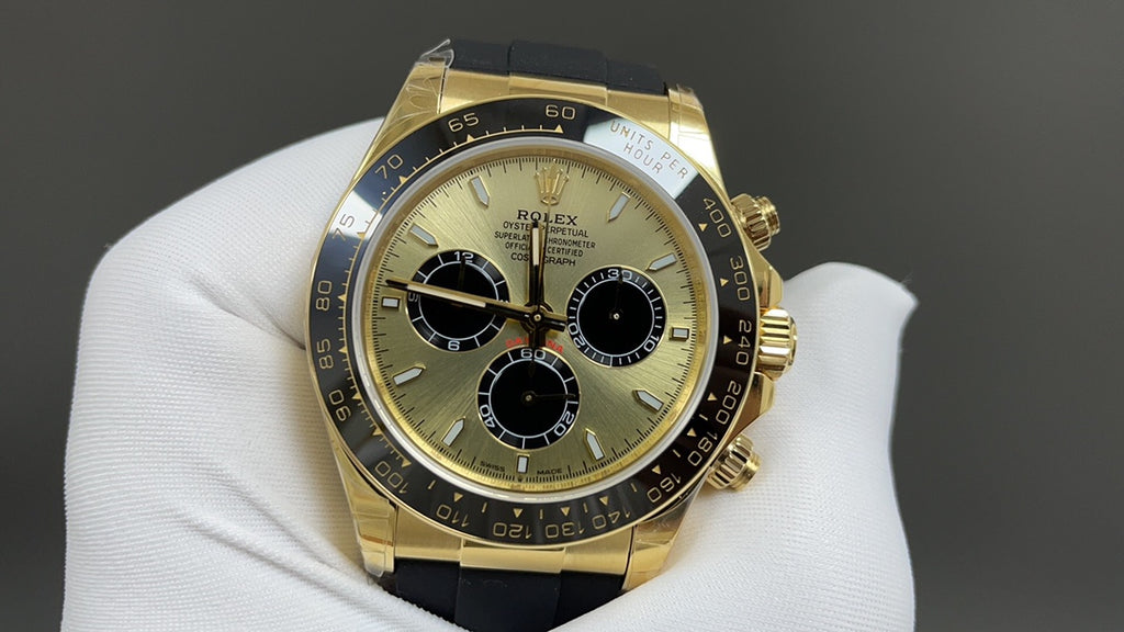 Cosmograph Daytona - geelgoud met champagnekleurige wijzerplaat