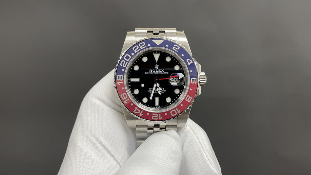 GMT-Master II 126710BLRO Pepsi met stalen Jubilee-band