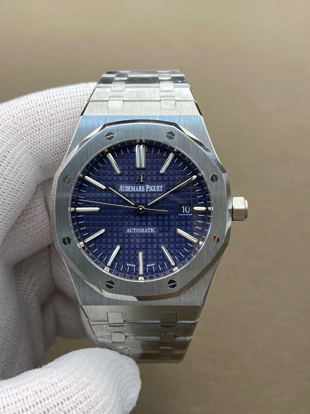 Royal Oak - met blauwe 'tapisserie' wijzerplaat