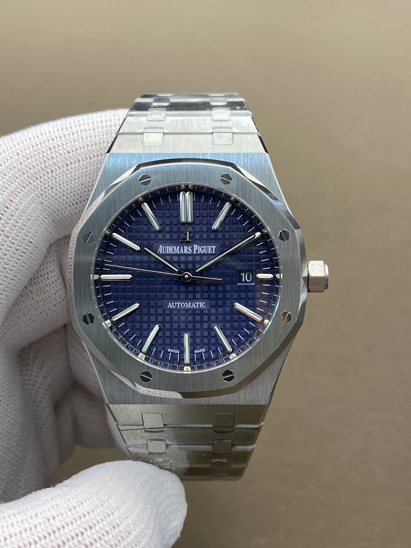 Royal Oak - met blauwe 'tapisserie' wijzerplaat