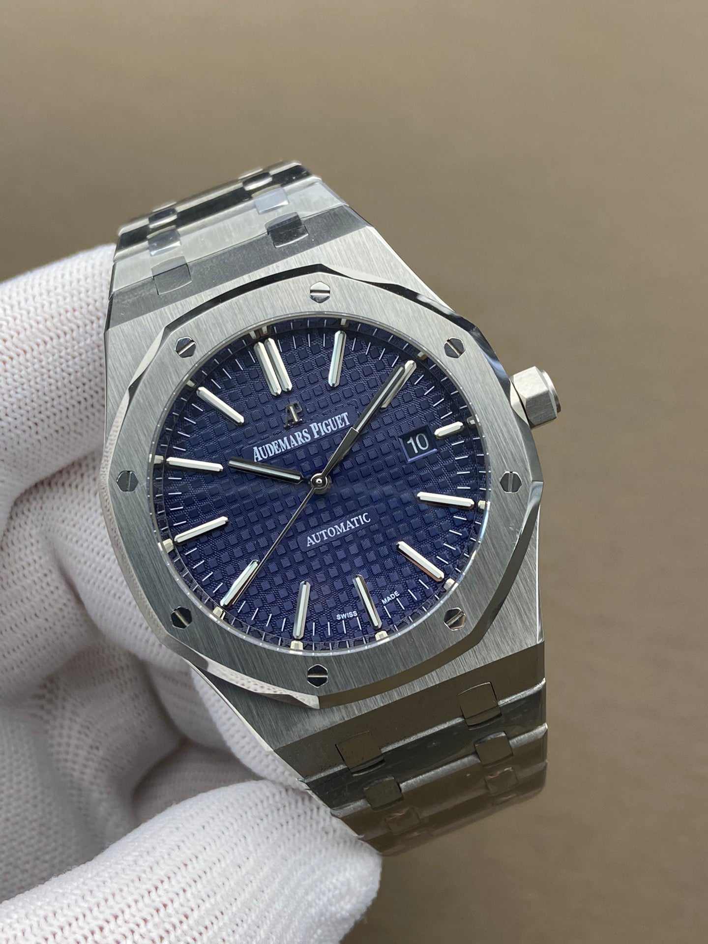 Royal Oak - met blauwe 'tapisserie' wijzerplaat